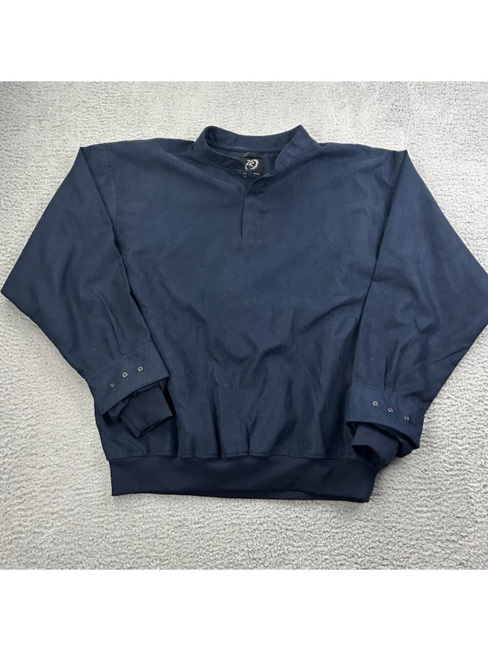 Zero Restriction Pullover Windbreaker Blue Size XL Snap Mens Golf Microfiber